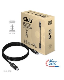 CLUB3D CAC-1576 kabel USB USB4 Gen 3x2 1 m USB C Czarny