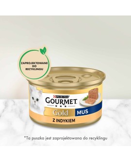 PURINA Gourmet Gold Mus z indykiem - mokra karma dla kota - 85 g
