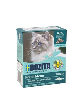 BOZITA Mięsne kawałki z łupaczem w galaretce 370g