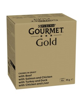 PURINA GOURMET GOLD Kawałki w sosie 96x85g
