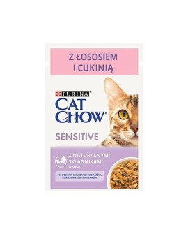 CAT CHOW SENSITIVE GiG Łosoś Cukinia w sosie 85g