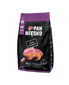 Pan Mięsko Karma sucha dla kota Cielęcina z krewetkami (dorosły) chrupki S 5kg