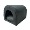 GO GIFT Jaskinia Budka dla kota i psa - grafitowy - 40 x 33 x 29 cm