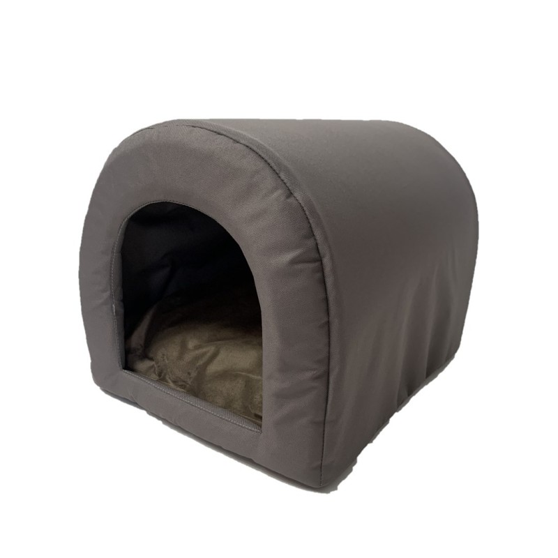 GO GIFT Jaskinia Budka dla kota i psa - taupe - 40 x 33 x 29 cm