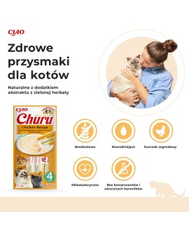 INABA CHURU kurczak przysmak kot 4x14g