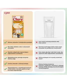 INABA CHURU kurczak przysmak kot 4x14g