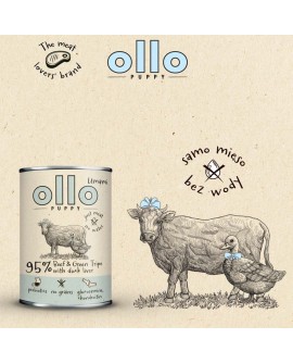 Ollo Puppy Umami Woł. żwacze z Kaczą Wątrobą 400g