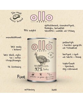 Ollo Puppy Pure Indyk 400g