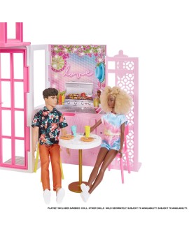 Barbie Kompaktowy domek + Lalka HCD48