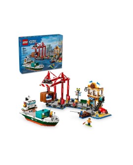 LEGO City 60422 Nadmorski port ze statkiem towarowym