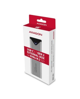 Axagon EEM2-UG2 obudowa do dysków twardych Obudowa SSD Czarny, Szary M.2