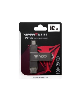 Dysk SSD Patriot PVP30 512GB 1000MB/s USB Duo A+C 3.2 Gen2 Alu