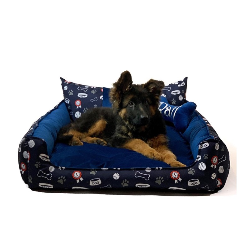 GO GIFT Korona Legowisko dla psa i kota XL - granatowy - 100x80x18 cm