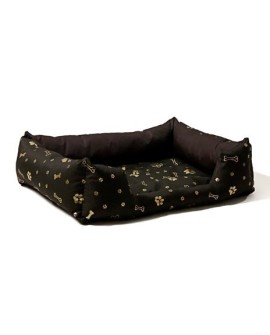 GO GIFT Kostka Legowisko dla psa XL - brązowy - 75x55x15 cm