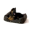 GO GIFT Kostka Legowisko dla psa XL - brązowy - 75x55x15 cm