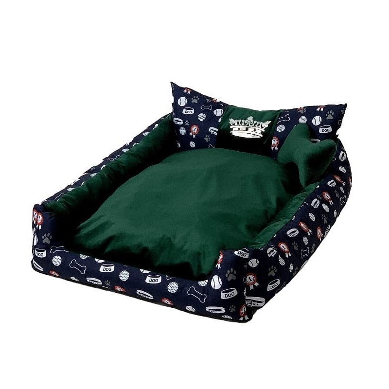 GO GIFT Korona Legowisko dla psa i kota L - zielony - 90x75x16 cm