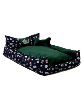 GO GIFT Korona Legowisko dla psa i kota L - zielony - 90x75x16 cm