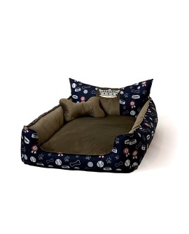 GO GIFT Korona Legowisko dla psa i kota L - brązowy - 90x75x16 cm