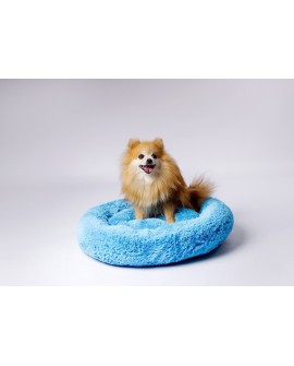 GO GIFT Shaggy niebieski M - legowisko dla zwierząt - 57 x 57 x 10 cm