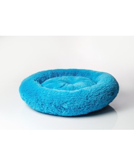 GO GIFT Shaggy niebieski L - legowisko dla zwierząt - 66 x 66 x 10 cm