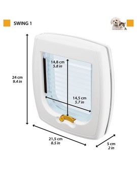 FERPLAST Swing 1 Superbasic - drzwiczki dla zwierząt, brązowe