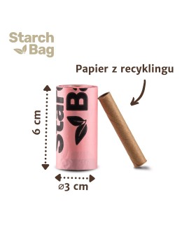 STARCHBAG BIOworki 8 rolek x 15 szt. kol. liliowy