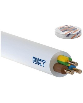YDY 3X 2.5 ŻO NKT BIAŁY PRZEWÓD INSTALACYJNY OKRĄGŁY DRUT 450/750V KL.1