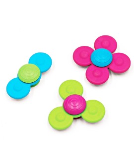 Wirujące Przyssawki Fat Brain Toys Whirly Squigz. Zabawka rozwijająca sprawność ruchową - 3szt.