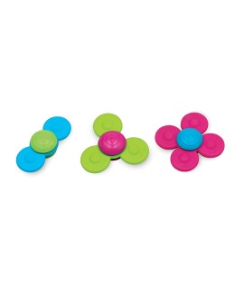 Wirujące Przyssawki Fat Brain Toys Whirly Squigz. Zabawka rozwijająca sprawność ruchową - 3szt.