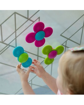 Wirujące Przyssawki Fat Brain Toys Whirly Squigz. Zabawka rozwijająca sprawność ruchową - 3szt.
