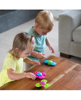 Wirujące Przyssawki Fat Brain Toys Whirly Squigz. Zabawka rozwijająca sprawność ruchową - 3szt.
