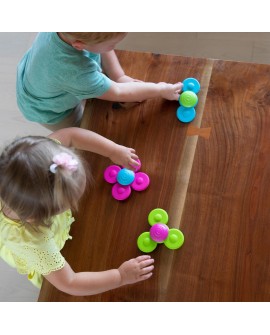 Wirujące Przyssawki Fat Brain Toys Whirly Squigz. Zabawka rozwijająca sprawność ruchową - 3szt.