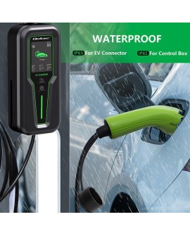 Qoltec 52467 Mobilna ładowarka do samochodu elektrycznego EV z regulacją 2w1 Typ2 | 11kW | 3 Fazy | CEE 5 PIN| LCD |Przenośna |