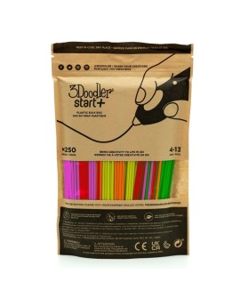 3DOODLER START FILAMENT ECO 2.5MM, 250 SZTUK, 5 KOLORÓW (NEON CZERW,POM,ZIEL,RÓŻ,ZÓŁĆ), NEON GLOW 3DS-ECO-MIX3-250