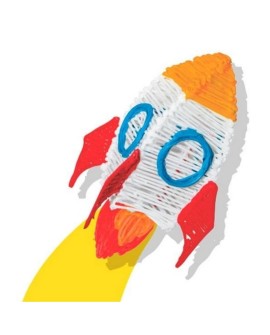 3DOODLER START FILAMENT ECO 2.5MM, 250 SZTUK, 5 KOLORÓW (NEON CZERW,POM,ZIEL,RÓŻ,ZÓŁĆ), NEON GLOW 3DS-ECO-MIX3-250