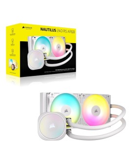 CORSAIR NAUTILUS 240 ARGB White, 240mm Radiator, Liquid CPU Cooler