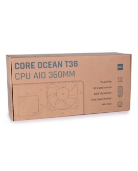 Alphacool T38 Procesor Liquid cooling kit 12 cm Czarny