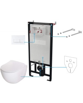 Zestaw WC podtynkowy 6 w 1