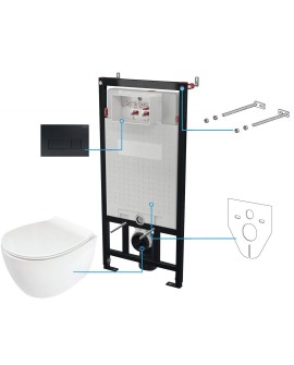 Zestaw WC podtynkowy 6 w 1