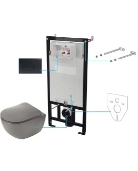 Zestaw WC podtynkowy 6 w 1