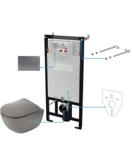 Zestaw WC podtynkowy 6 w 1