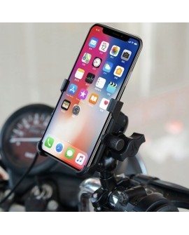 Uchwyt na telefon i ładowarka FreedConn MC10 + BM2R mocowanie do główki ramy