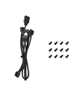 DeepCool FL12-3 in 1 Obudowa komputera Wentylator 12 cm Czarny 3 szt.