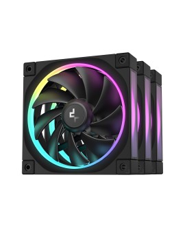 DeepCool FL12-3 in 1 Obudowa komputera Wentylator 12 cm Czarny 3 szt.