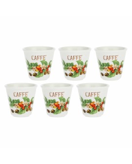 LA PORCELLANA BIANCA LIQUORELLI Zestaw 6 kieliszków na likier kawowy 75 ml
