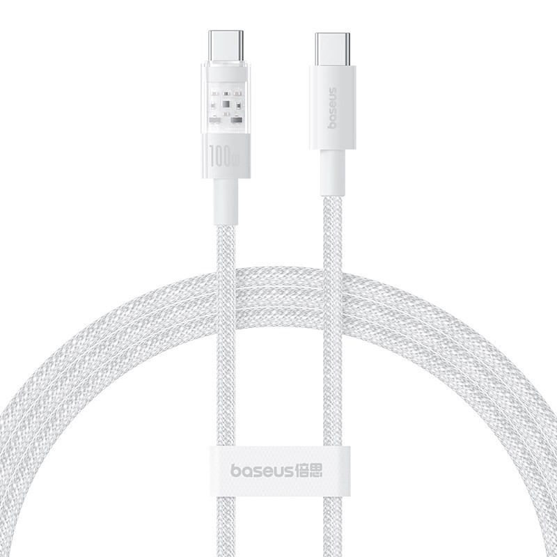 Kabel Baseus Gem Typ C-Typ C 100W 1m (biały)