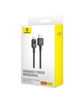 Kabel Baseus Unbreakable USB-USB C 100m 1m (czarny)