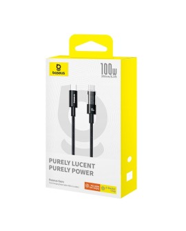 Kabel Baseus Gem Typ C-Typc C 100W 2m (czarny)