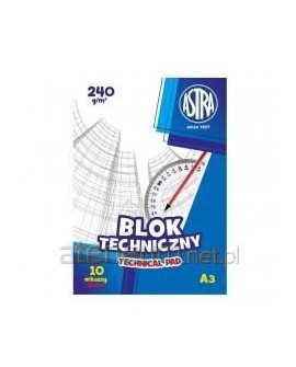 Blok techniczny A3/10K 240g (10szt) ASTRA