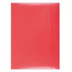 Teczka z gumką A4 OFFICE PRODUCTS czerwona karton lakierowany 350gsm